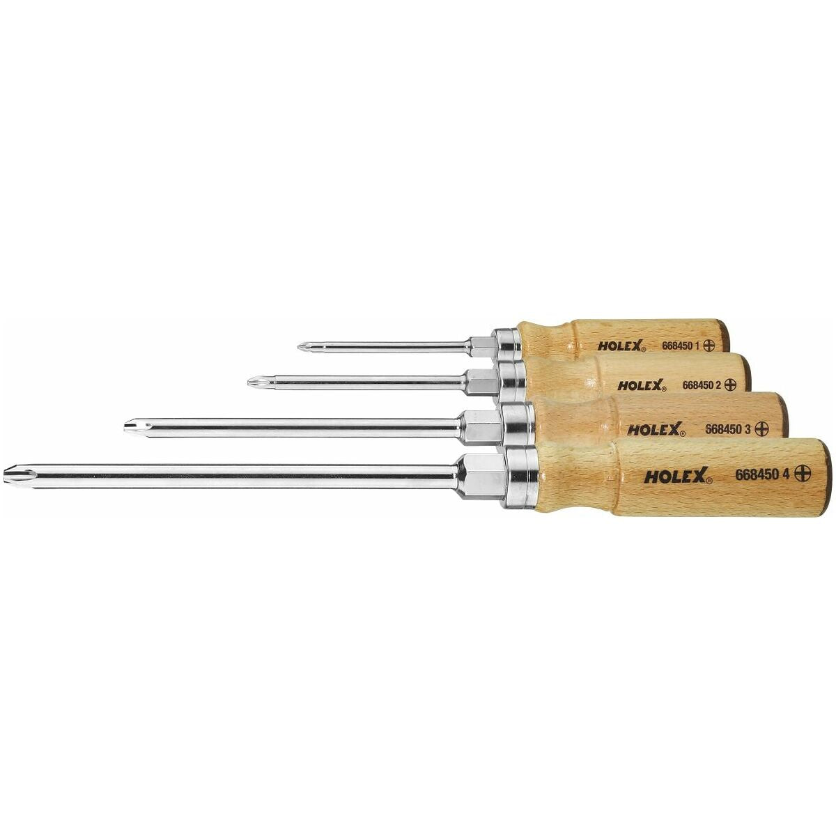 BỘ 4 CÂY TUA VÍT PH1,2,3,4 CÁN GỖ HOLEX 668460 4 BỘ 4 CÂY TUA VÍT PH1,2,3,4 CÁN GỖ HOLEX 668460 4